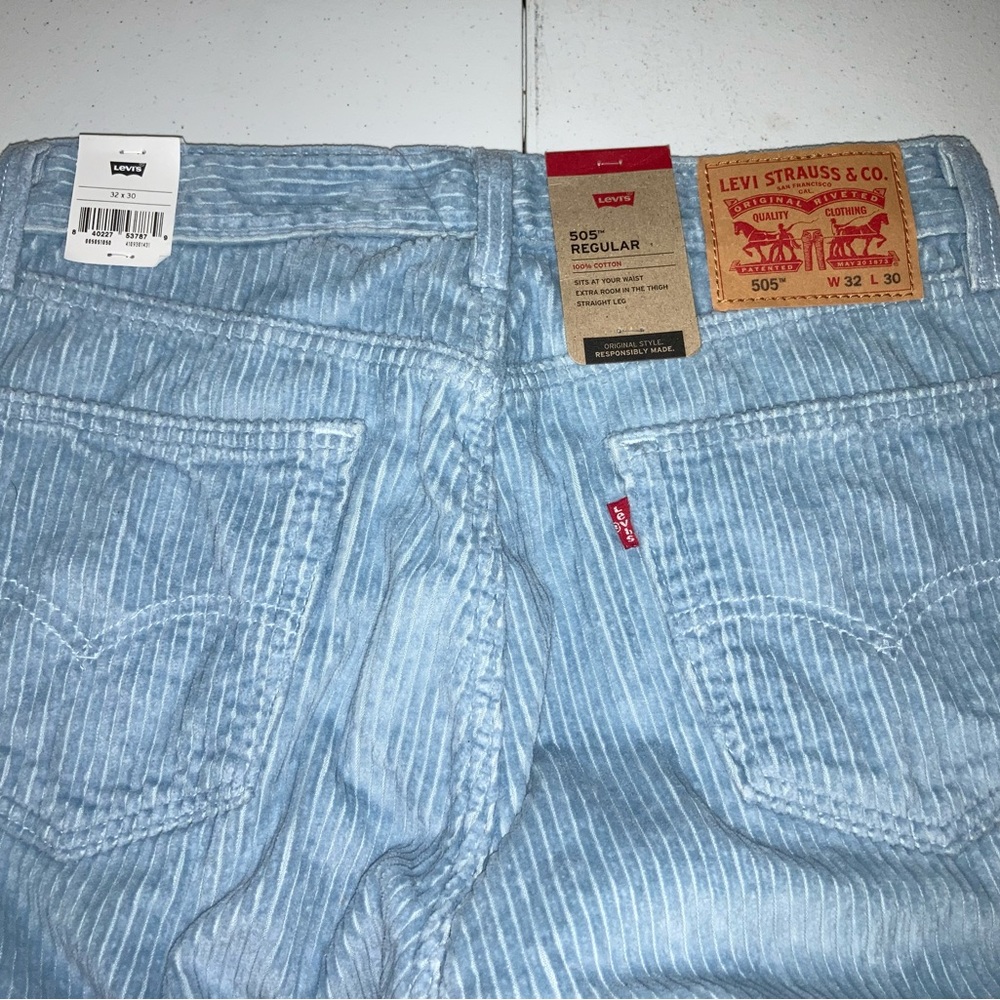 Levi’s 505 jeans regular, light blue corduroy 32x30